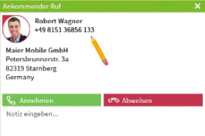 Beispiel Rufnummernauflösung