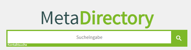 Beispiel Screenshot MetaDirectory Sucheingabe Kontaktsuche